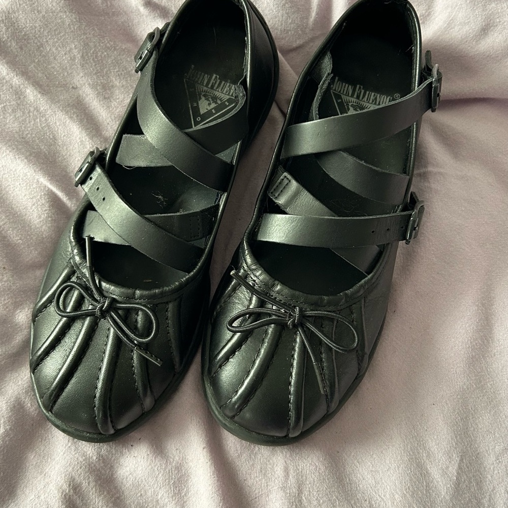Fluevog Urban Angel Freight Black Ballerina Sneakers